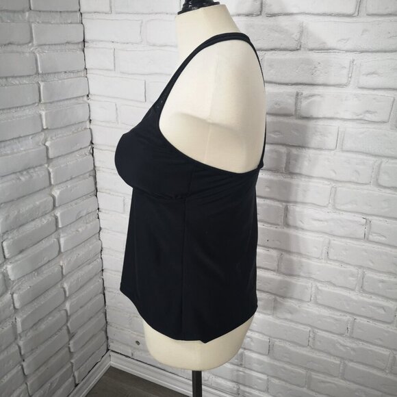 2 / $30.00 - Aloha Ladies Size Large Black Racer Back Tankini Top Only - Picture 5 of 9